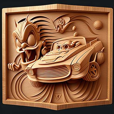 3D model Looney Tunes Racing game (STL)